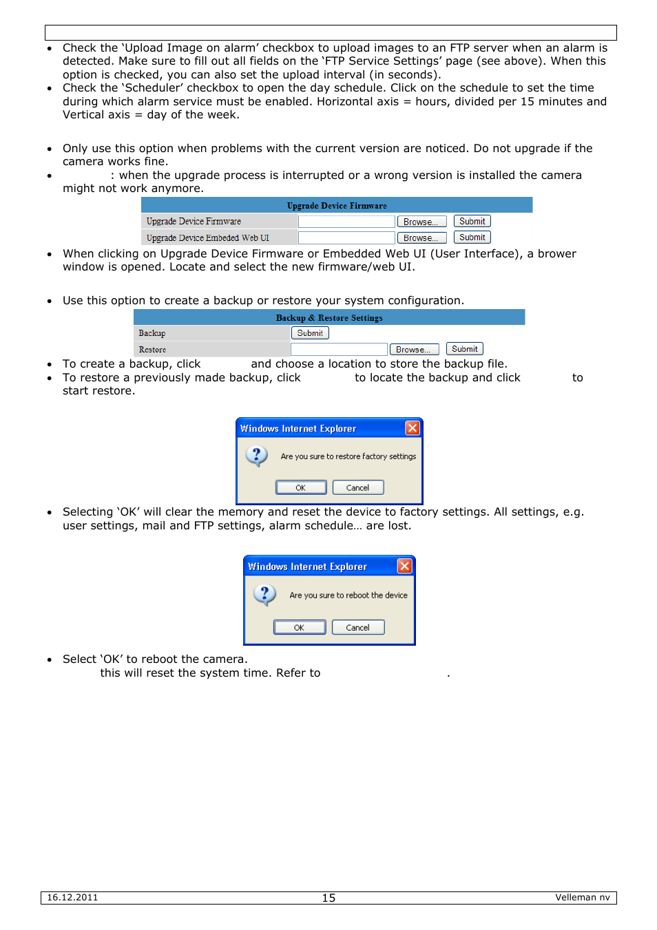 Velleman CAMIP10 User Manual | Page 15 / 102