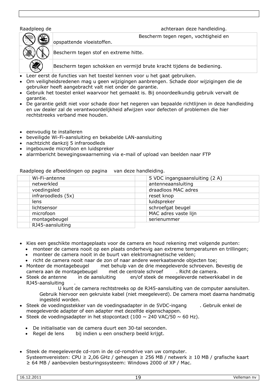 Velleman CAMIP10 User Manual | Page 19 / 102