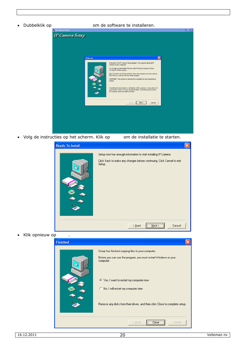 Velleman CAMIP10 User Manual | Page 20 / 102