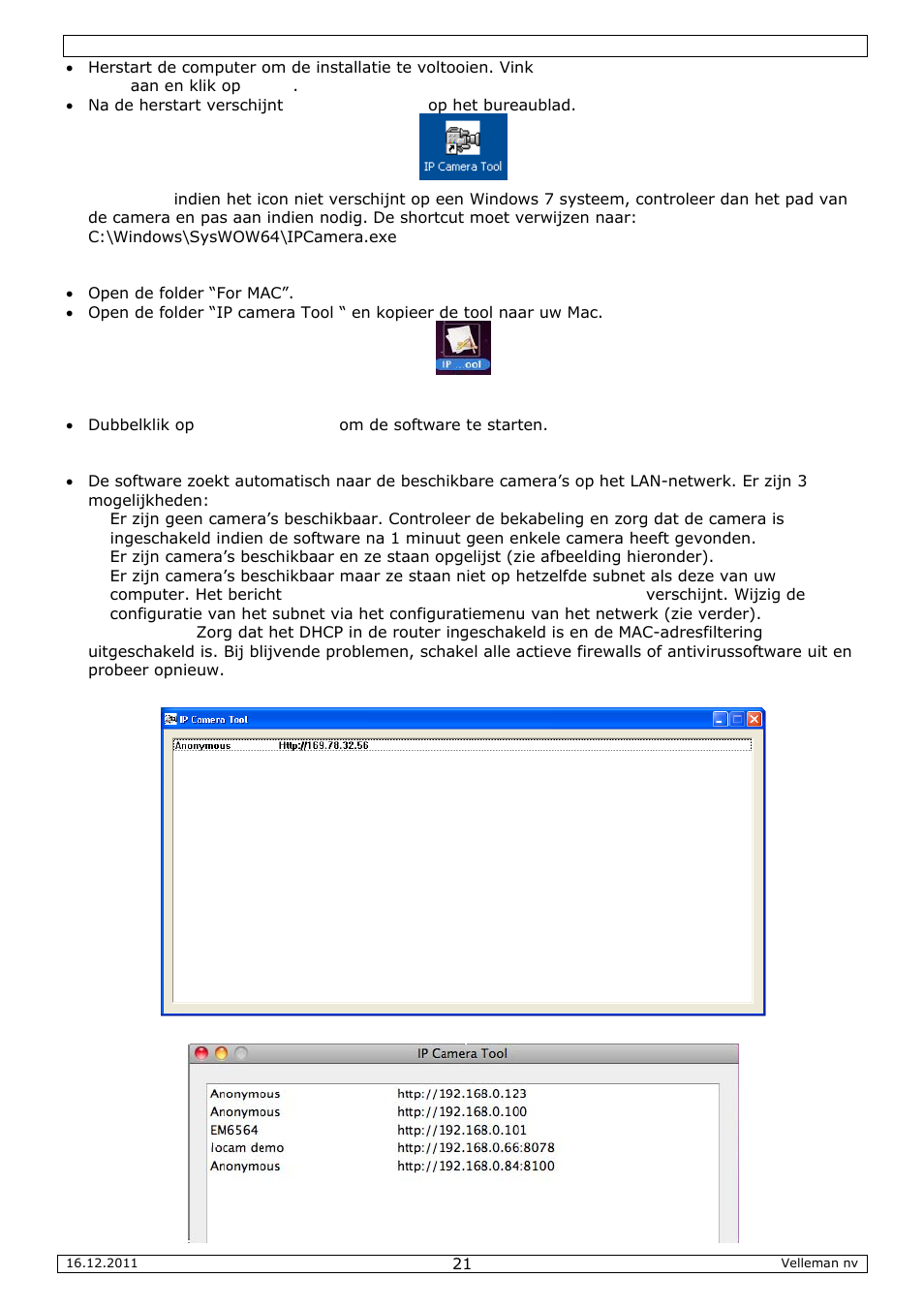 Velleman CAMIP10 User Manual | Page 21 / 102