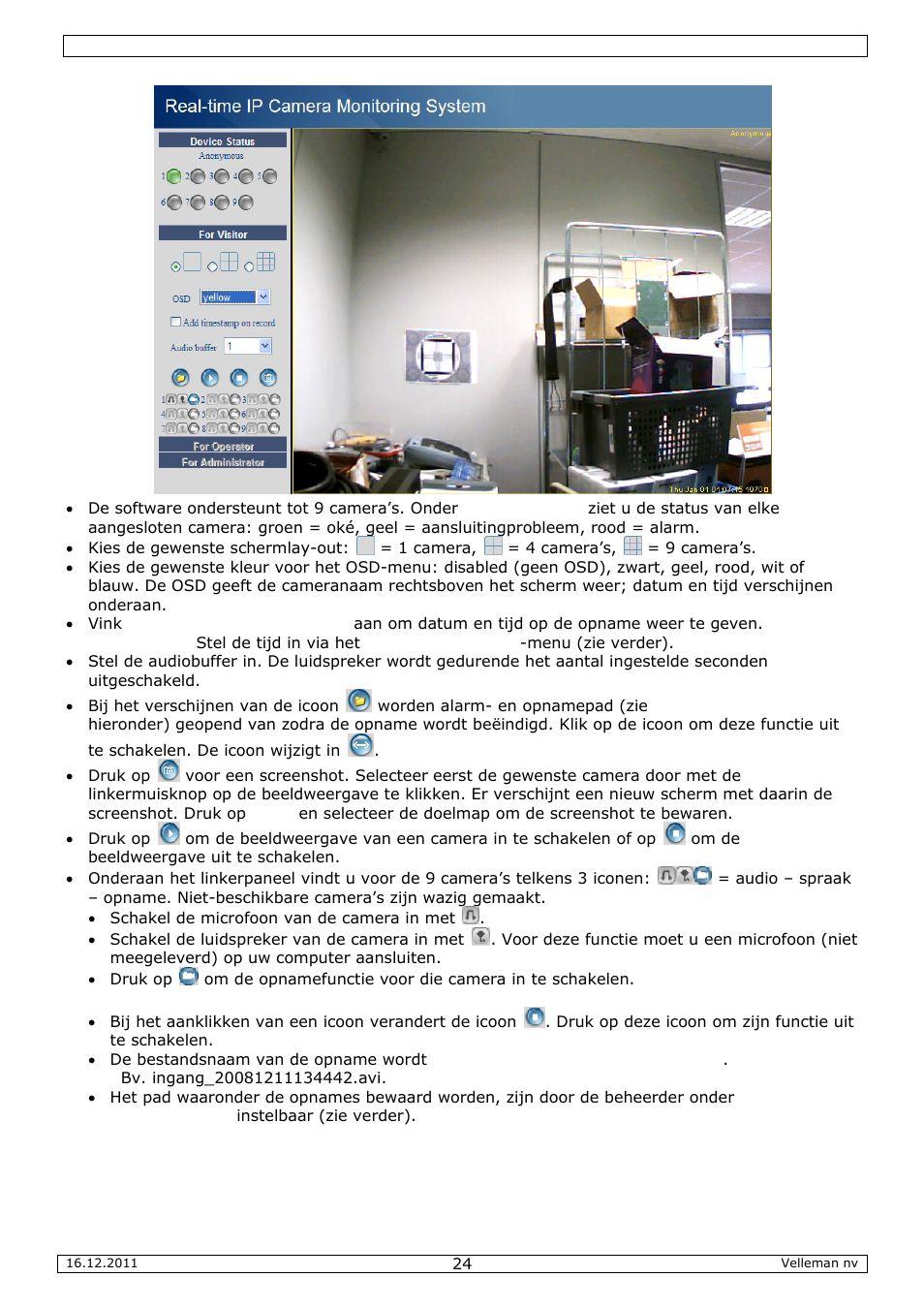 Velleman CAMIP10 User Manual | Page 24 / 102