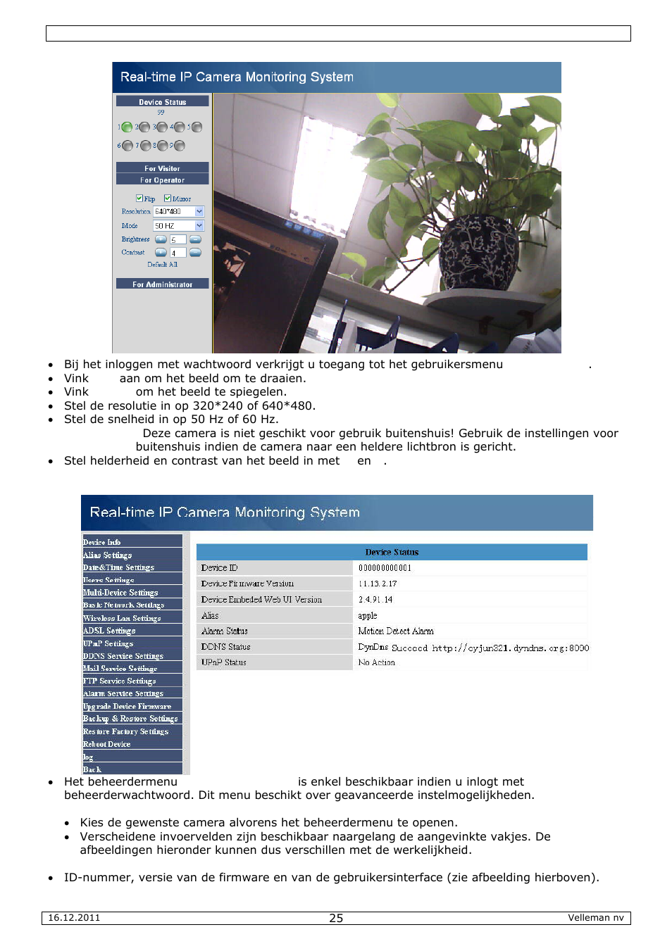 Velleman CAMIP10 User Manual | Page 25 / 102