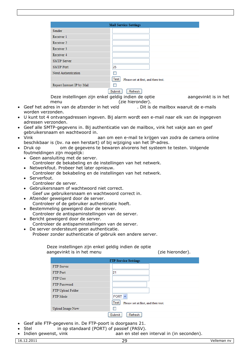 Velleman CAMIP10 User Manual | Page 29 / 102