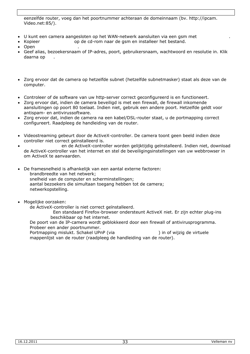 Velleman CAMIP10 User Manual | Page 33 / 102