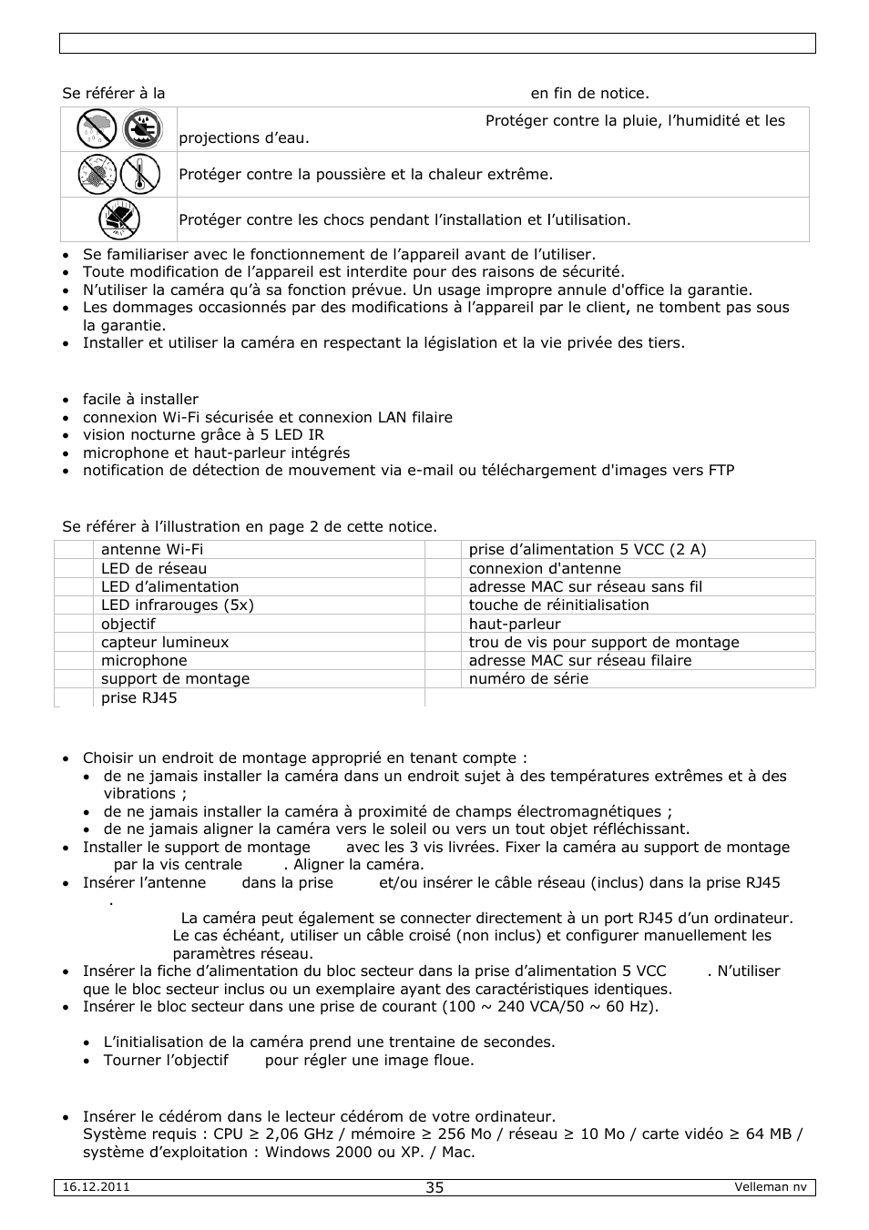 Velleman CAMIP10 User Manual | Page 35 / 102