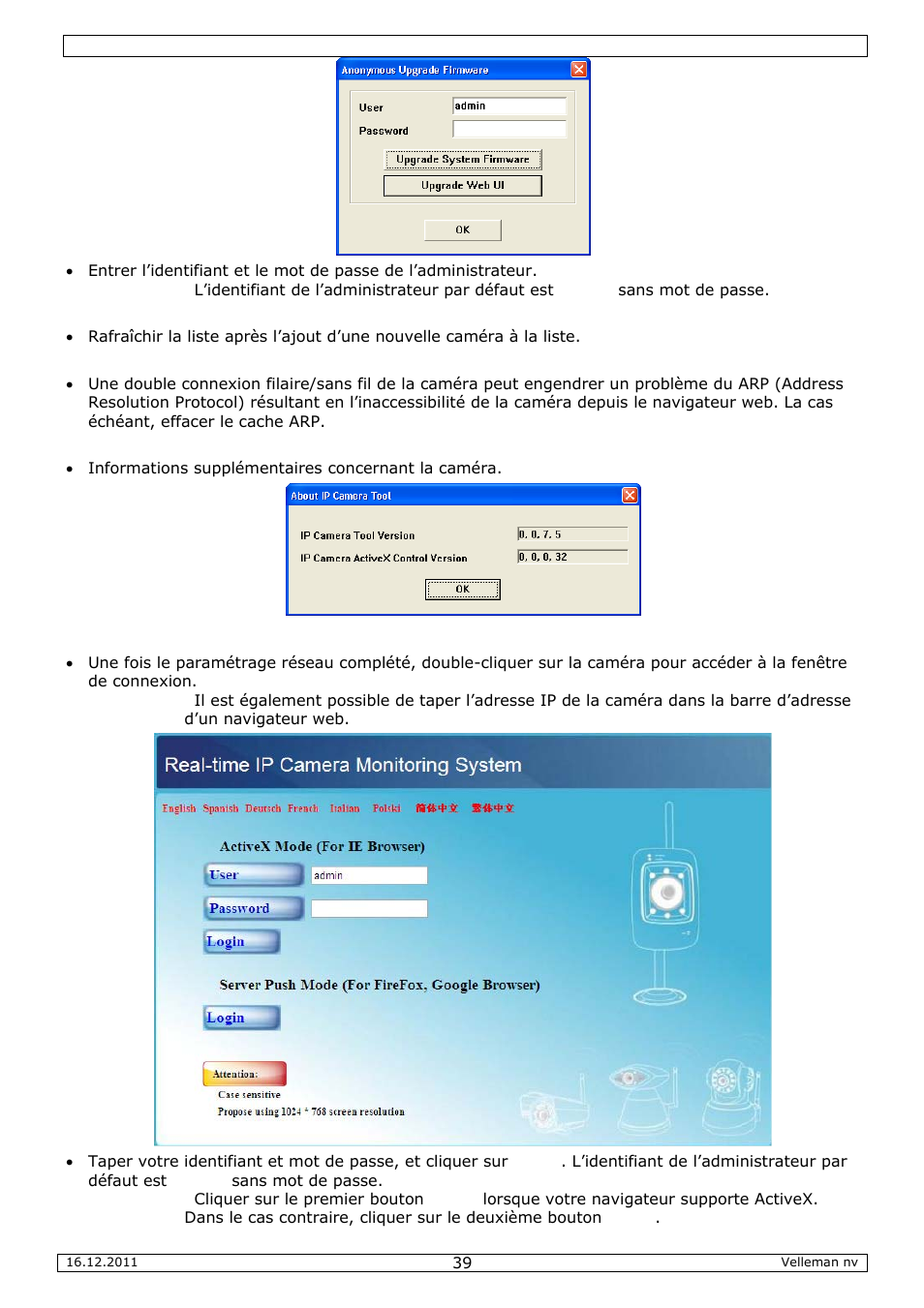 Velleman CAMIP10 User Manual | Page 39 / 102