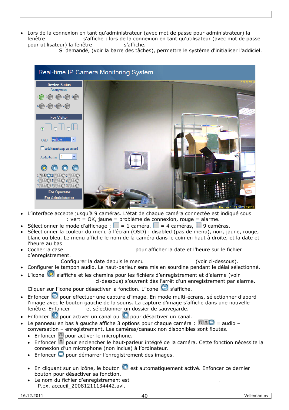 Velleman CAMIP10 User Manual | Page 40 / 102