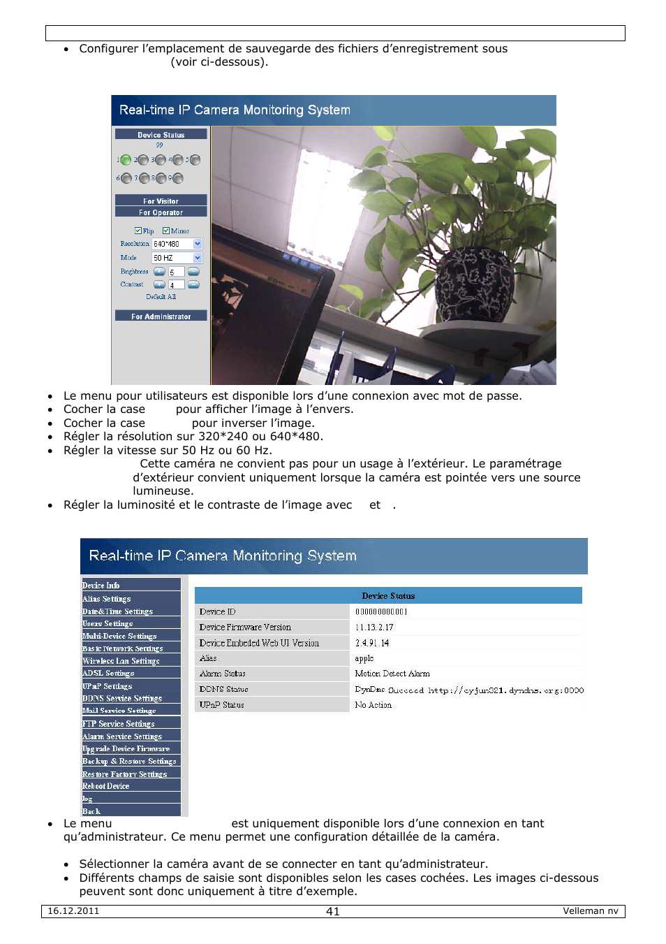 Velleman CAMIP10 User Manual | Page 41 / 102