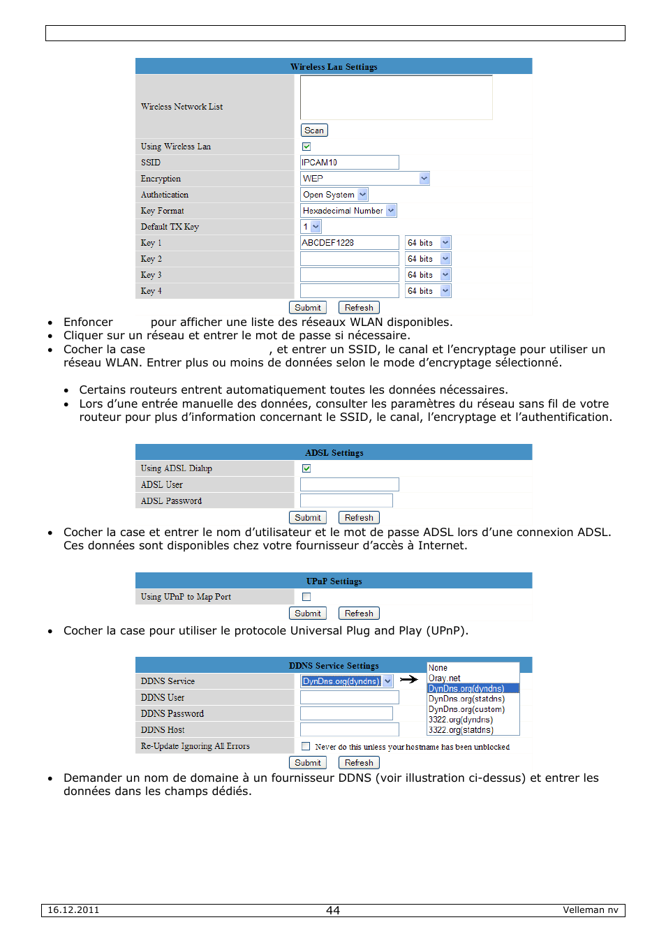 Velleman CAMIP10 User Manual | Page 44 / 102