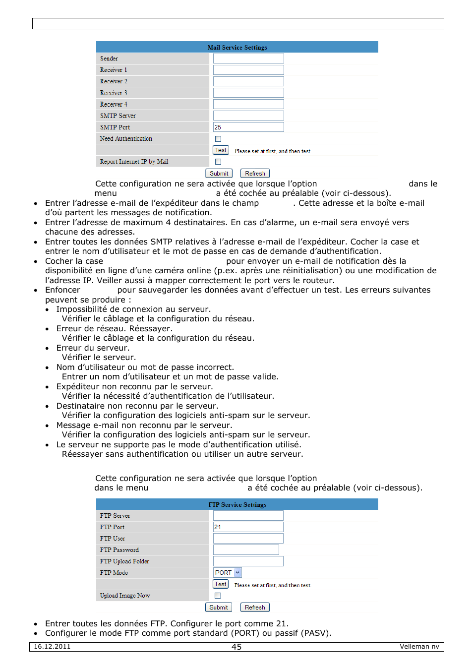 Velleman CAMIP10 User Manual | Page 45 / 102