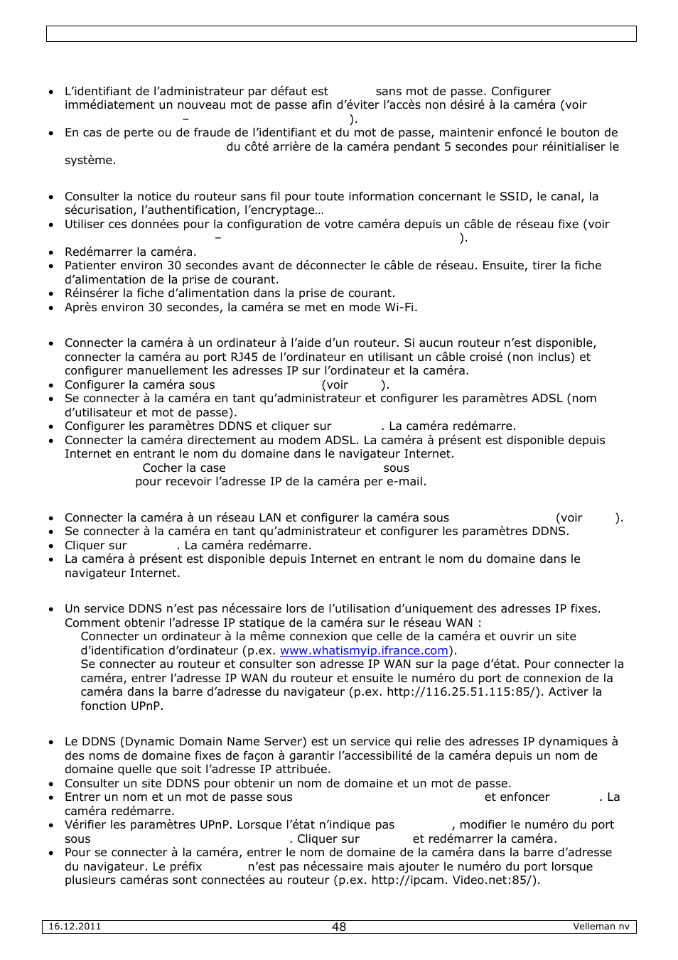 Velleman CAMIP10 User Manual | Page 48 / 102