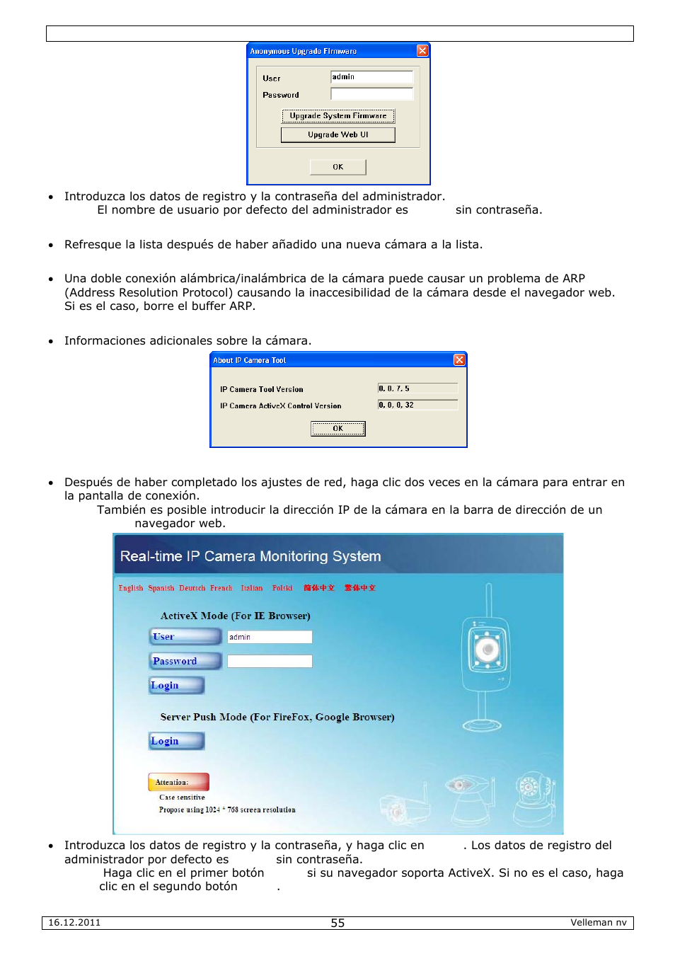 Velleman CAMIP10 User Manual | Page 55 / 102