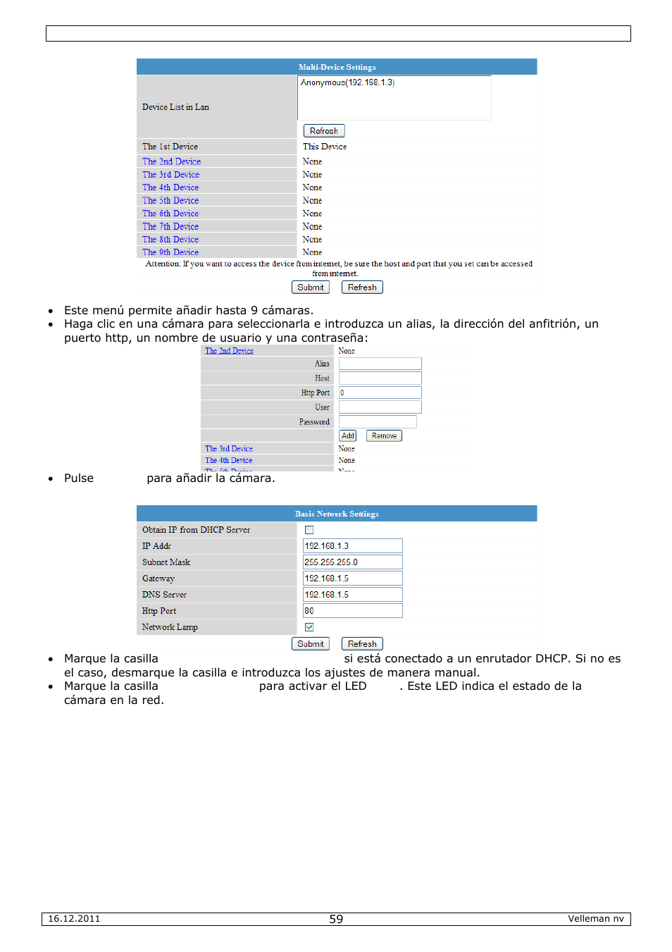 Velleman CAMIP10 User Manual | Page 59 / 102