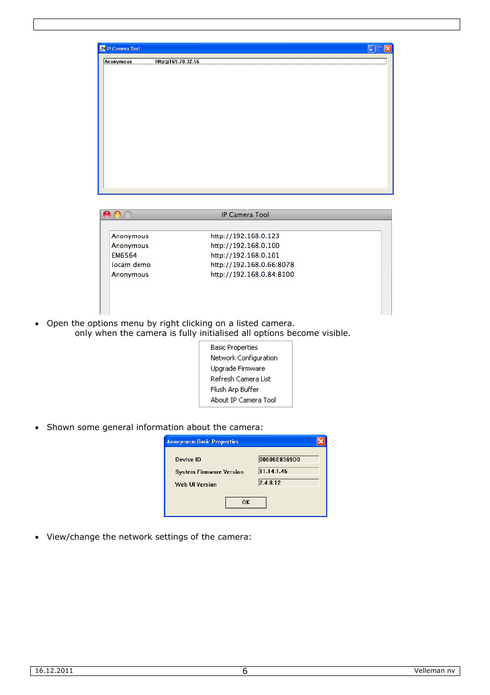 Velleman CAMIP10 User Manual | Page 6 / 102