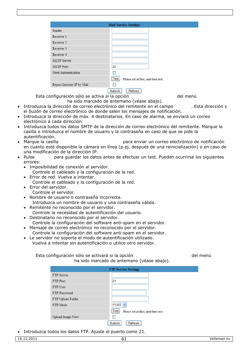 Velleman CAMIP10 User Manual | Page 61 / 102