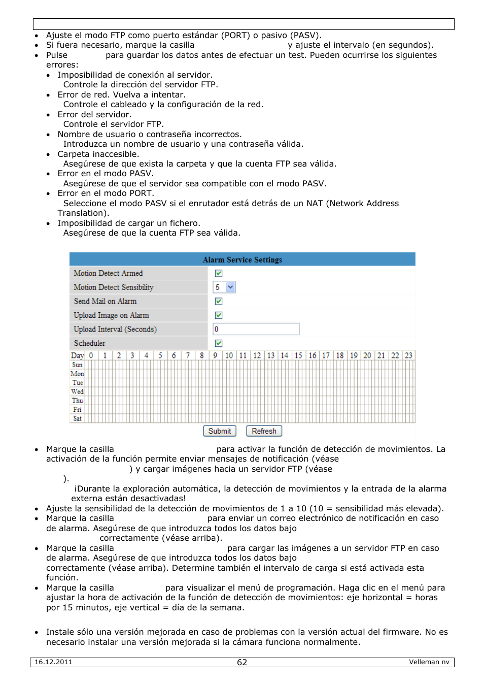 Velleman CAMIP10 User Manual | Page 62 / 102