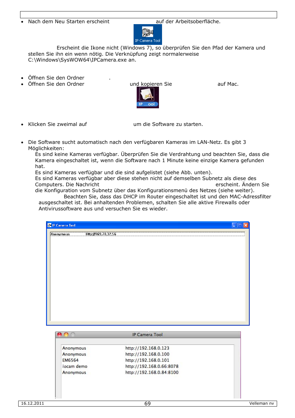 Die software konfigurieren | Velleman CAMIP10 User Manual | Page 69 / 102