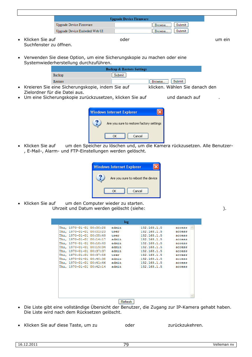 Velleman CAMIP10 User Manual | Page 79 / 102