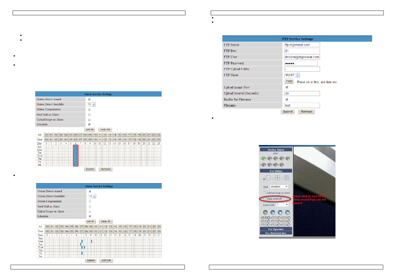 Upnp auto port forwarding, Alarm range, Filename function under ftp | Turn off alarm beep | Velleman CAMIP10 User Manual | Page 89 / 102