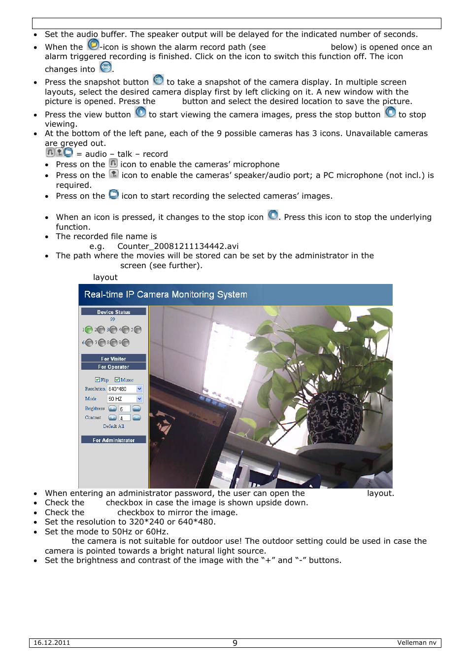 Velleman CAMIP10 User Manual | Page 9 / 102