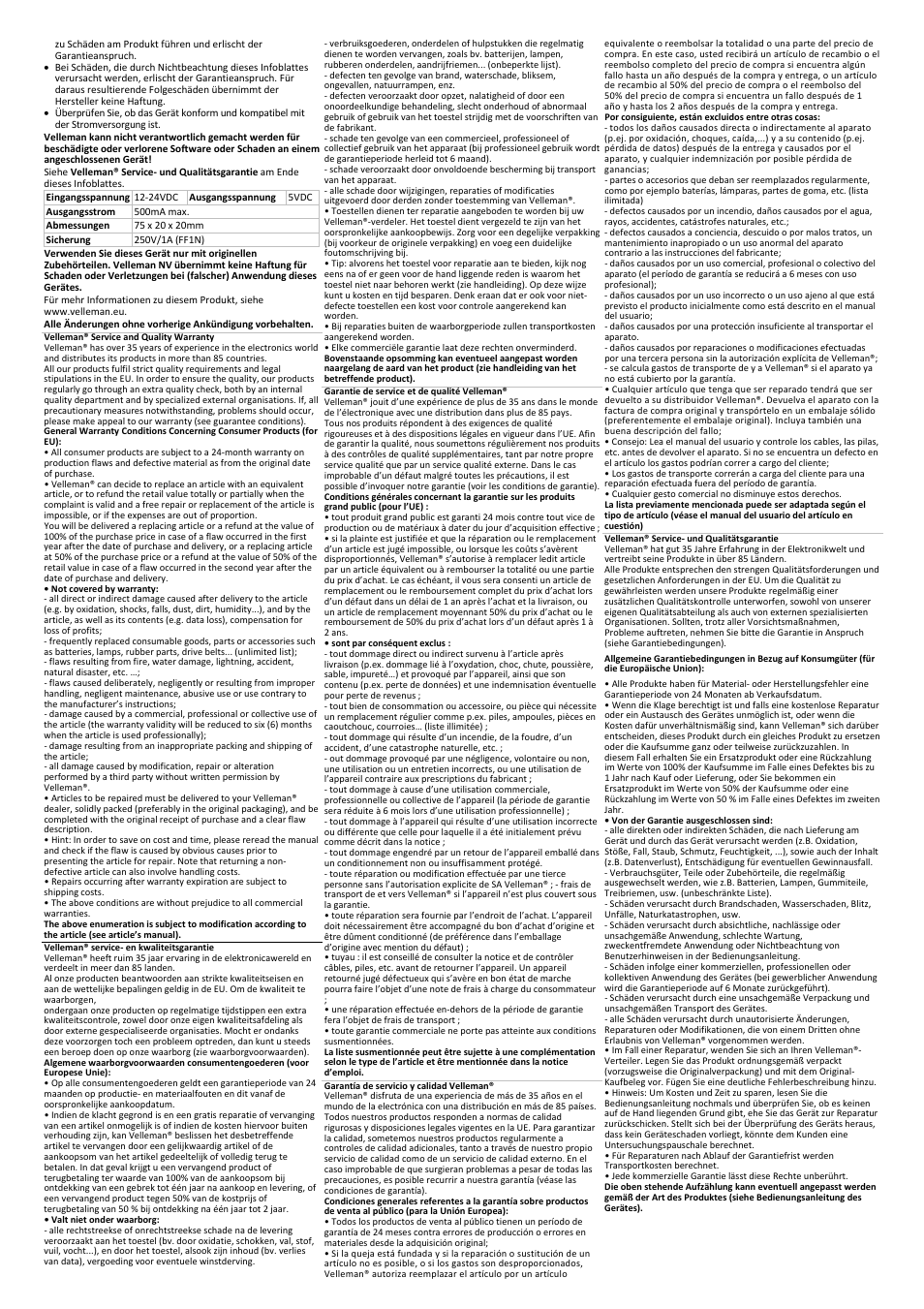 Velleman CARSUSBx User Manual User Manual | Page 2 / 2