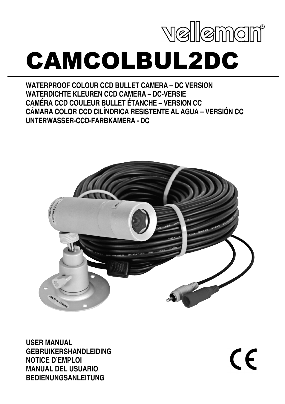 Velleman CAMCOLBUL2DC User Manual | 12 pages