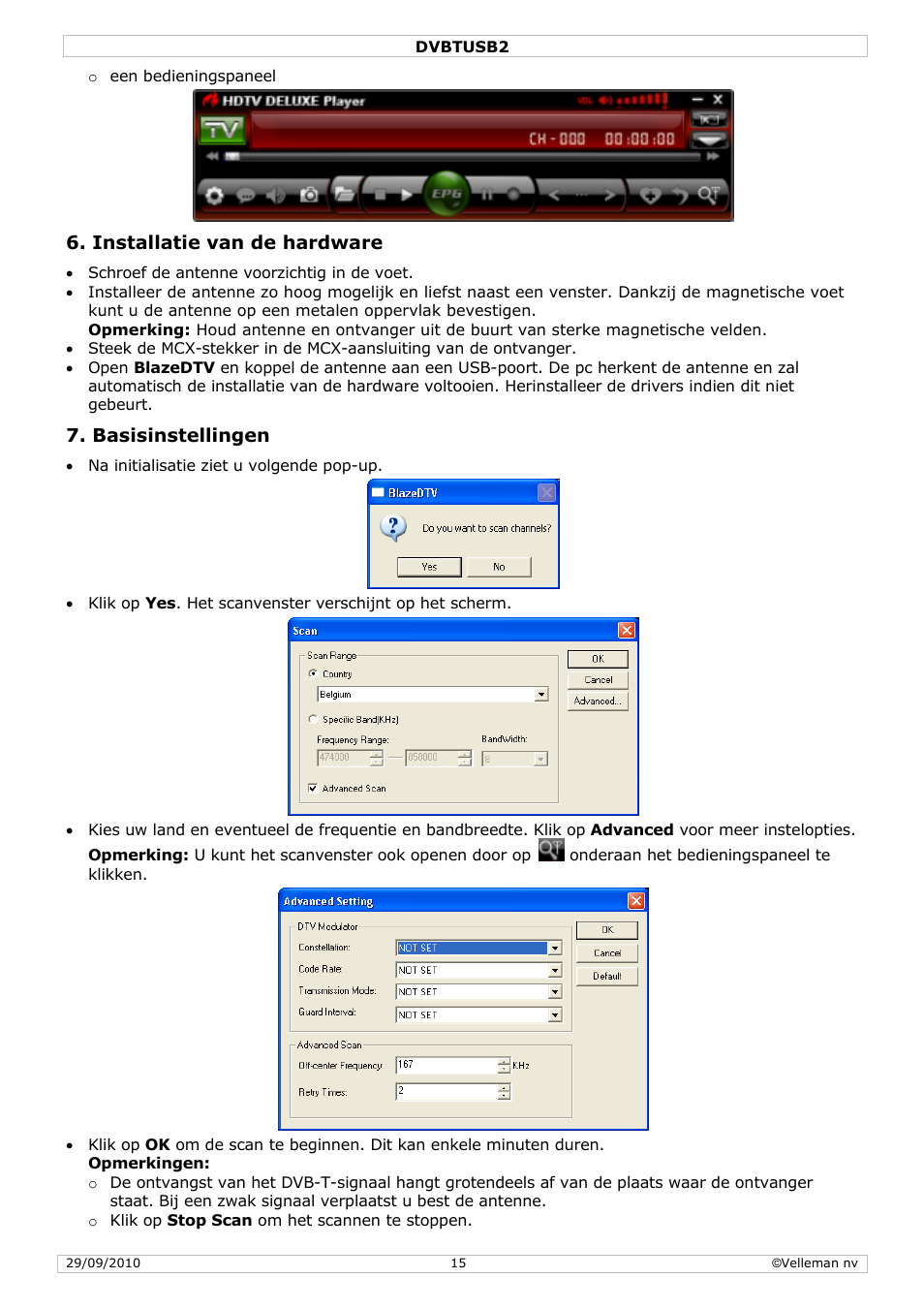Velleman DVBTUSB2 User Manual | Page 15 / 58