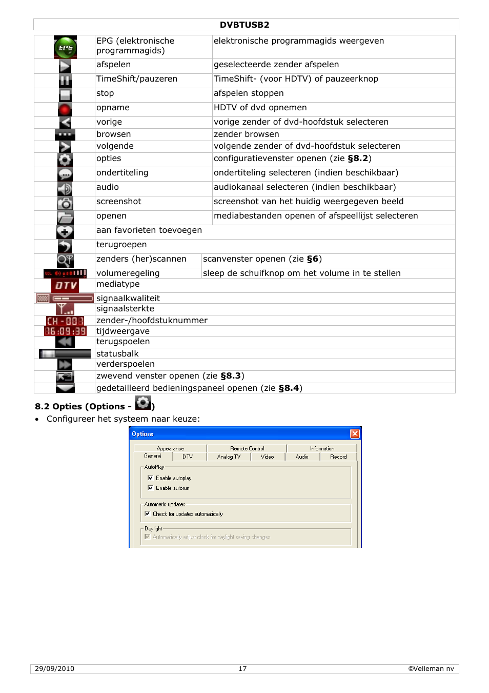 Velleman DVBTUSB2 User Manual | Page 17 / 58