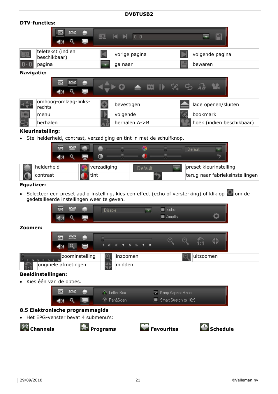 Velleman DVBTUSB2 User Manual | Page 21 / 58
