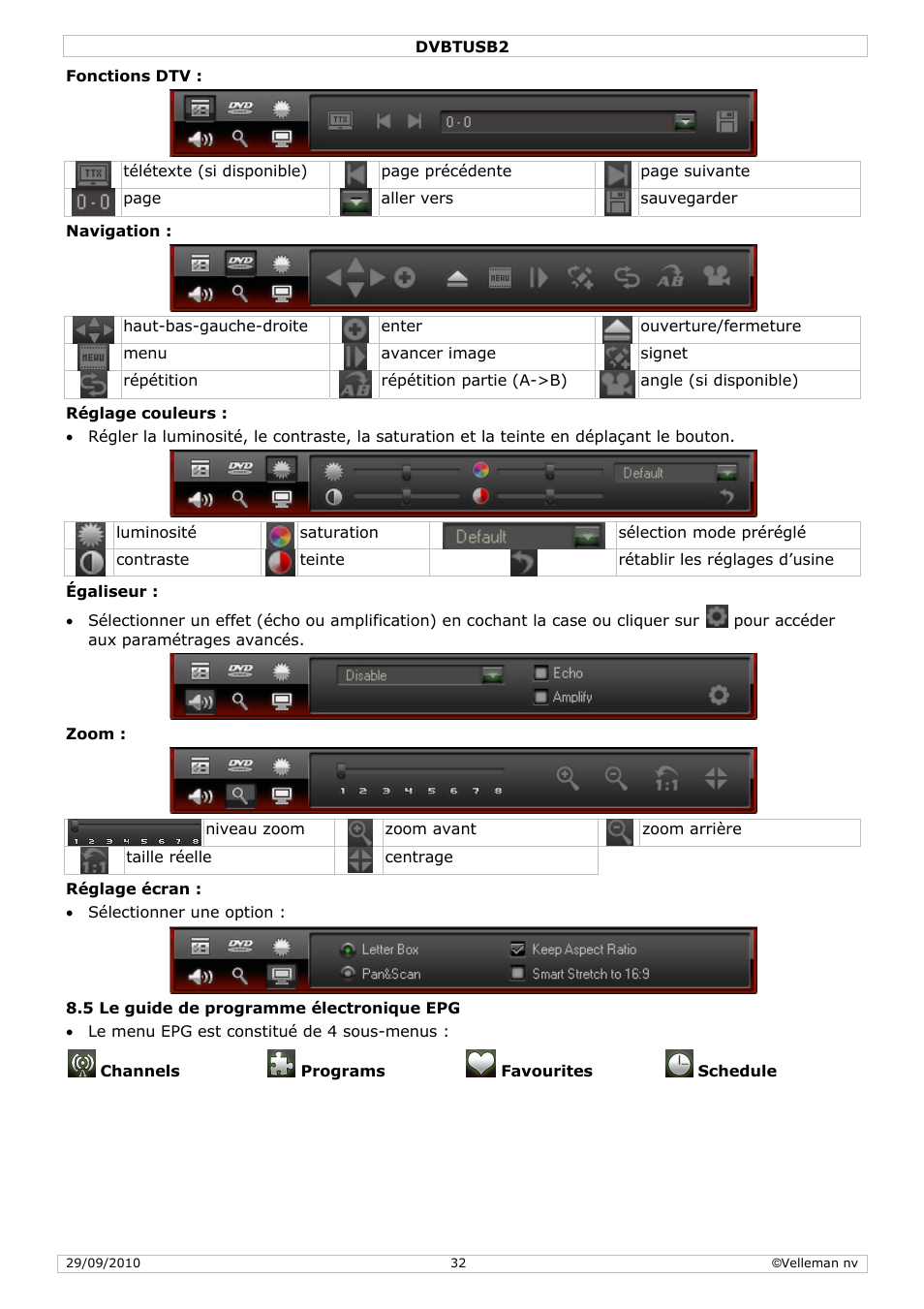 Velleman DVBTUSB2 User Manual | Page 32 / 58