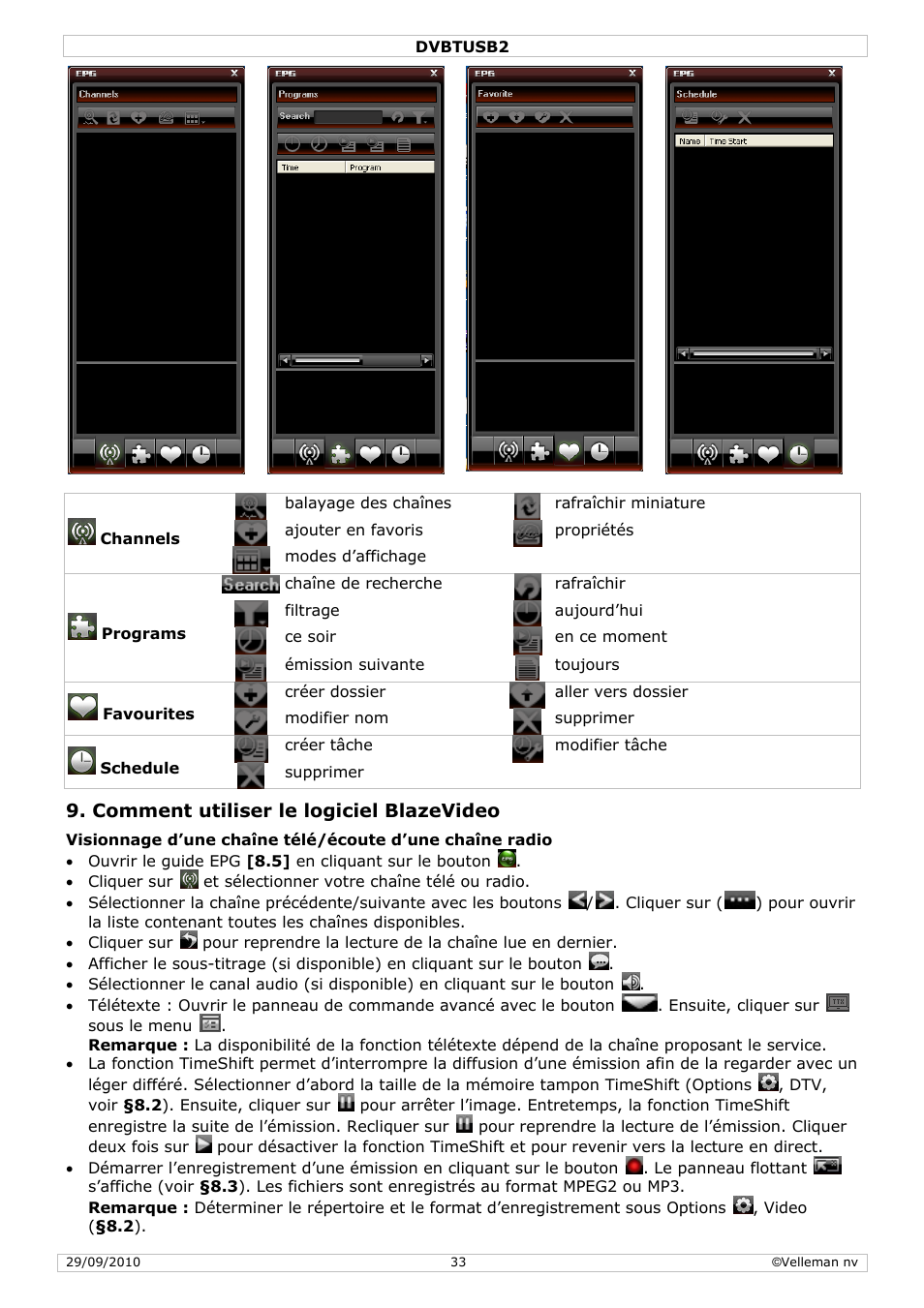 Velleman DVBTUSB2 User Manual | Page 33 / 58