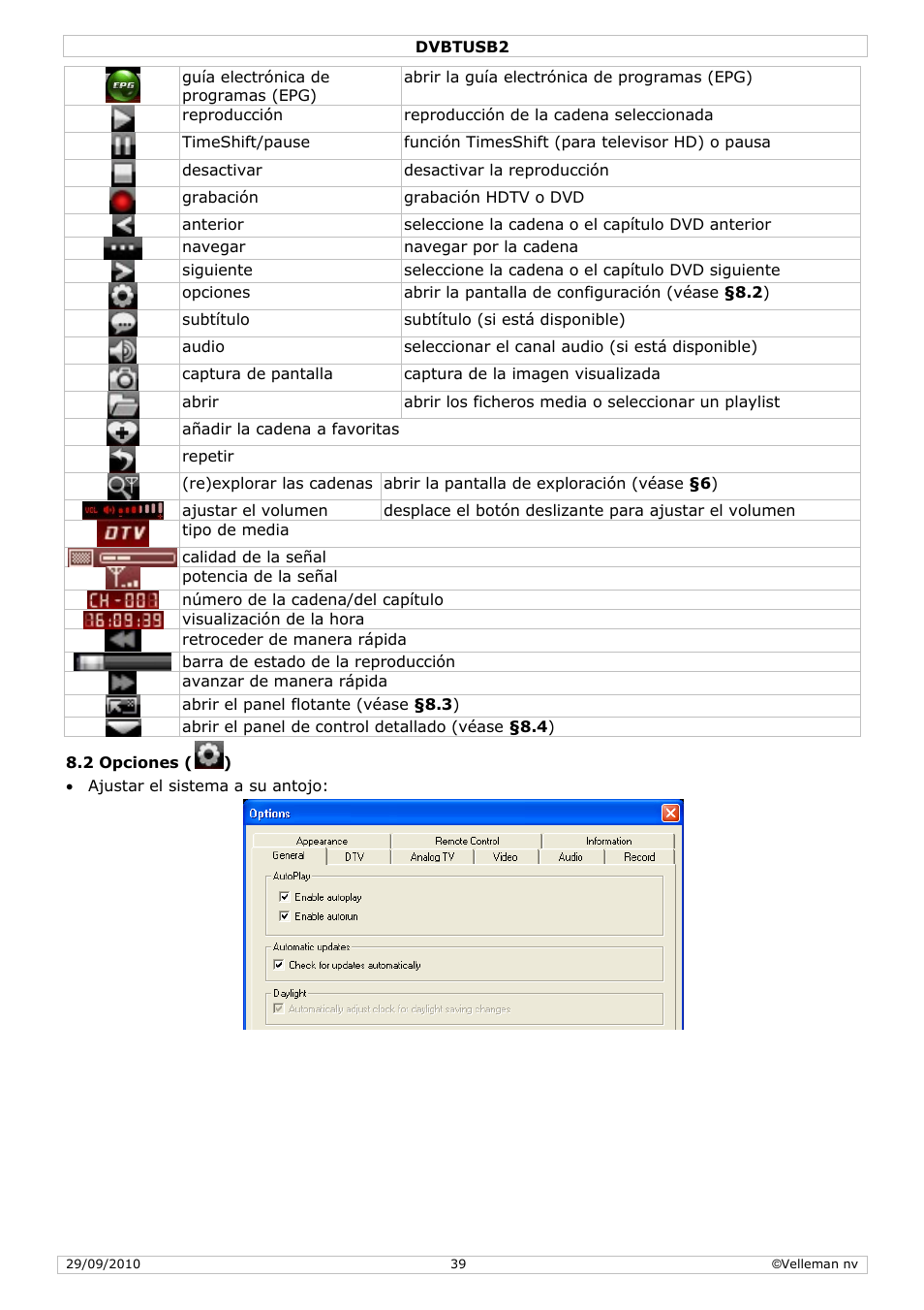 Velleman DVBTUSB2 User Manual | Page 39 / 58