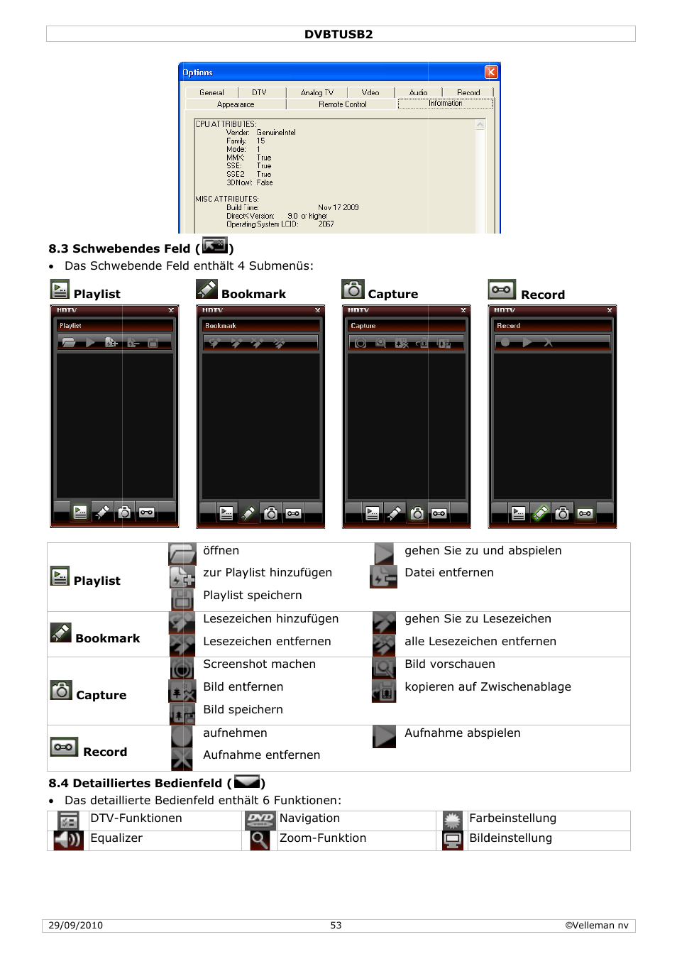 Velleman DVBTUSB2 User Manual | Page 53 / 58