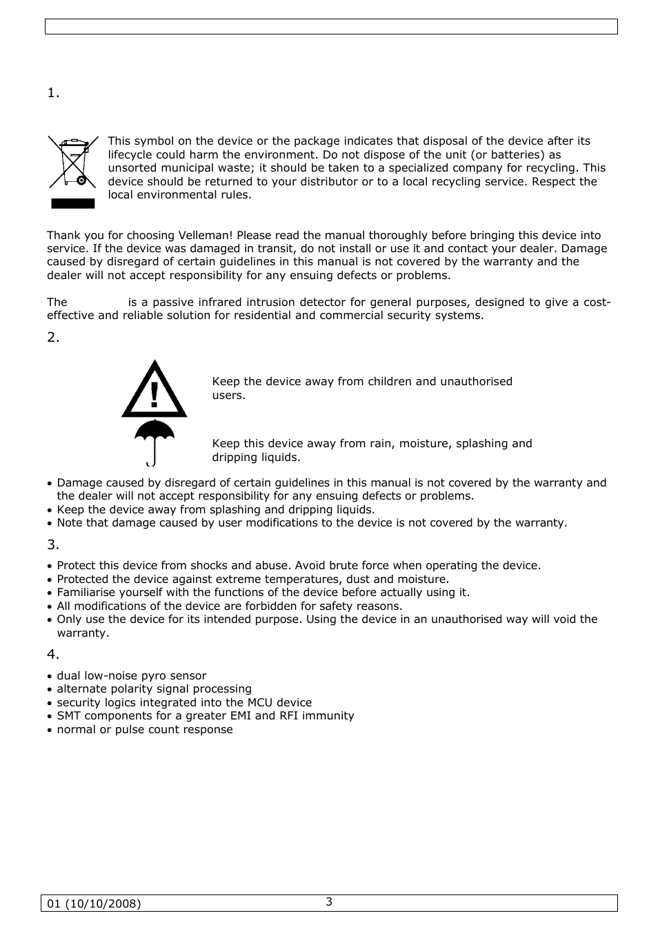 User manual | Velleman HAA52N User Manual | Page 3 / 22