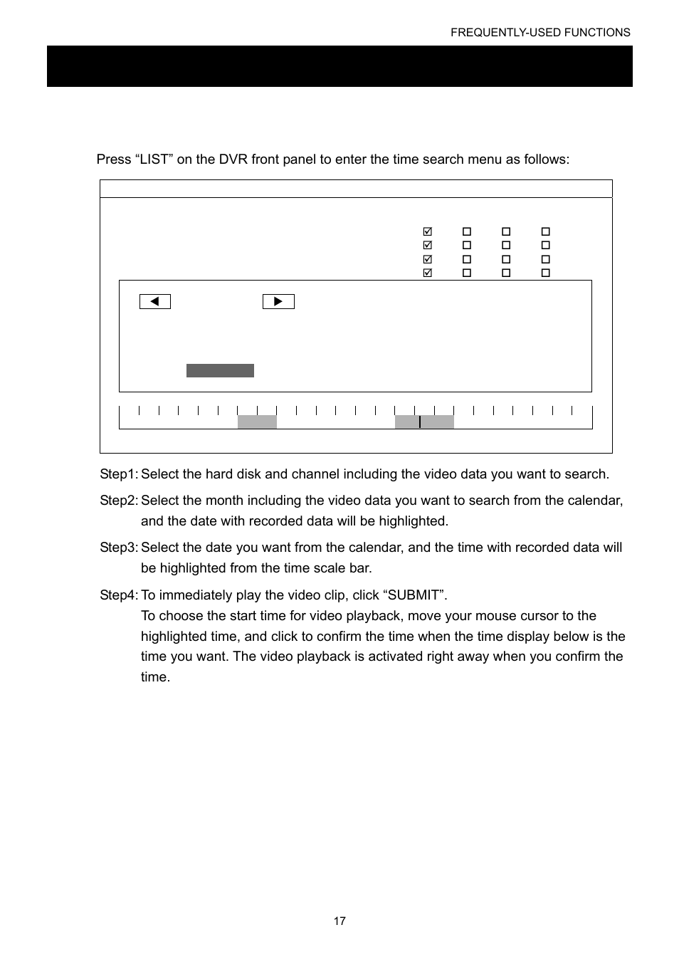 Frequently-used functions 5.1 quick search | Velleman DVR16H1 User manual User Manual | Page 22 / 71
