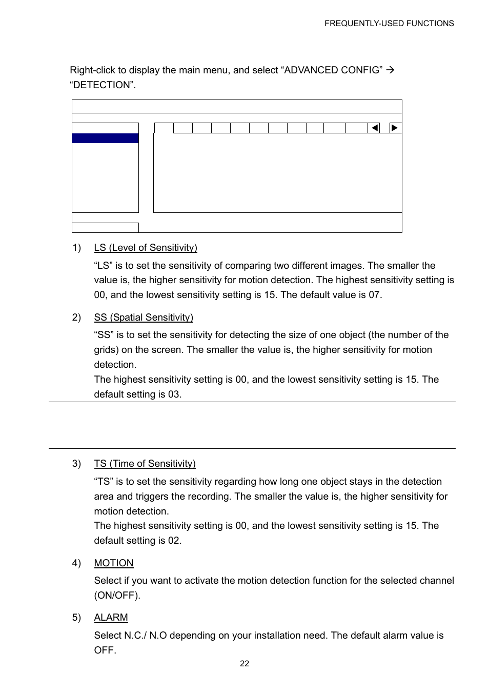4 detection setting | Velleman DVR16H1 User manual User Manual | Page 27 / 71