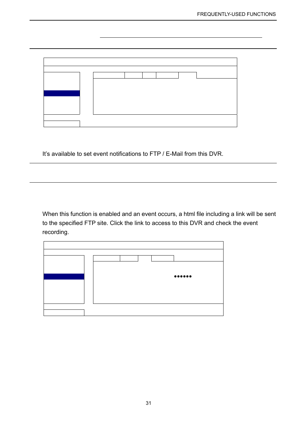 8 event notifications, 1 ftp | Velleman DVR16H1 User manual User Manual | Page 36 / 71
