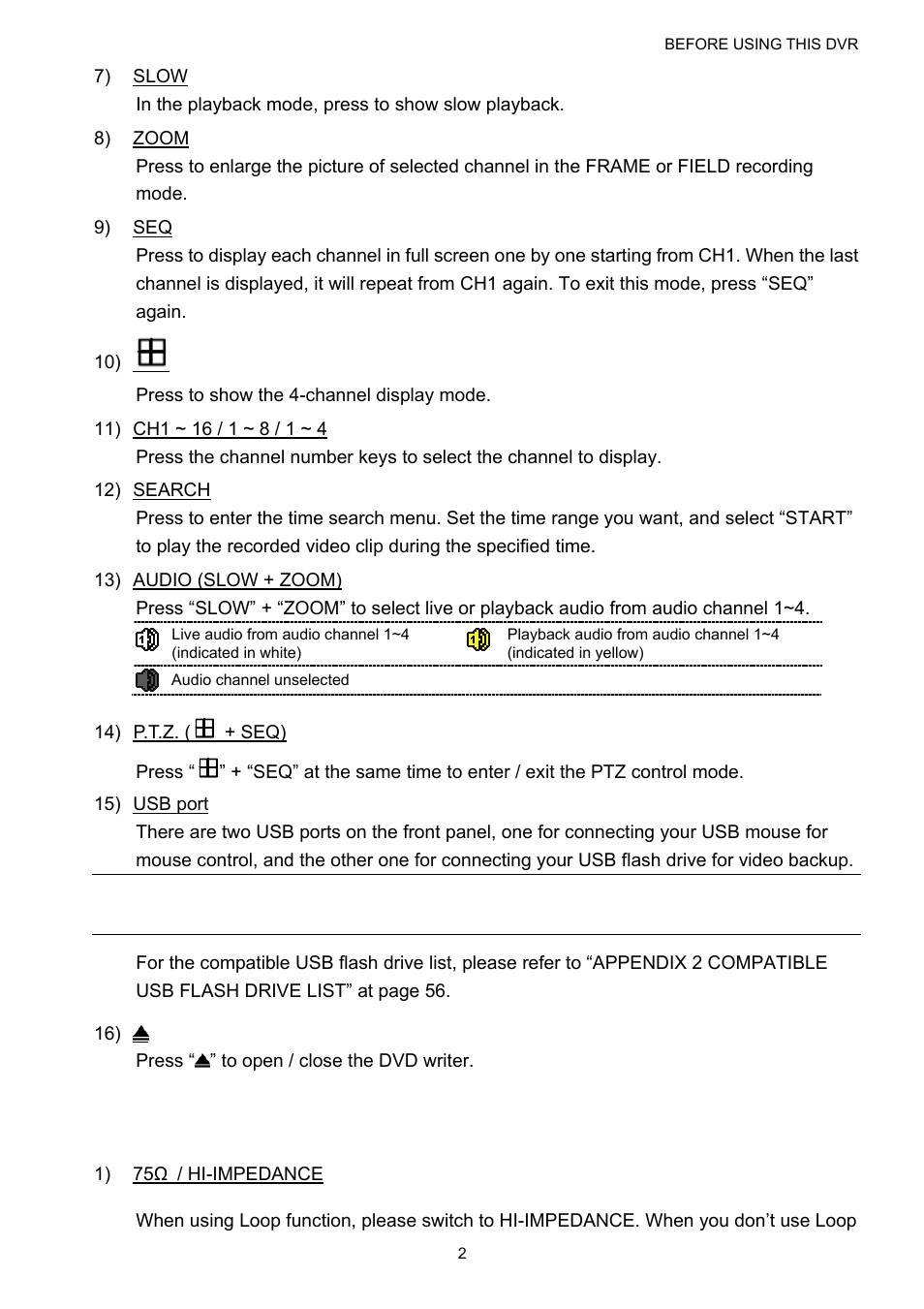 3 rear panel | Velleman DVR16H1 User manual User Manual | Page 7 / 71