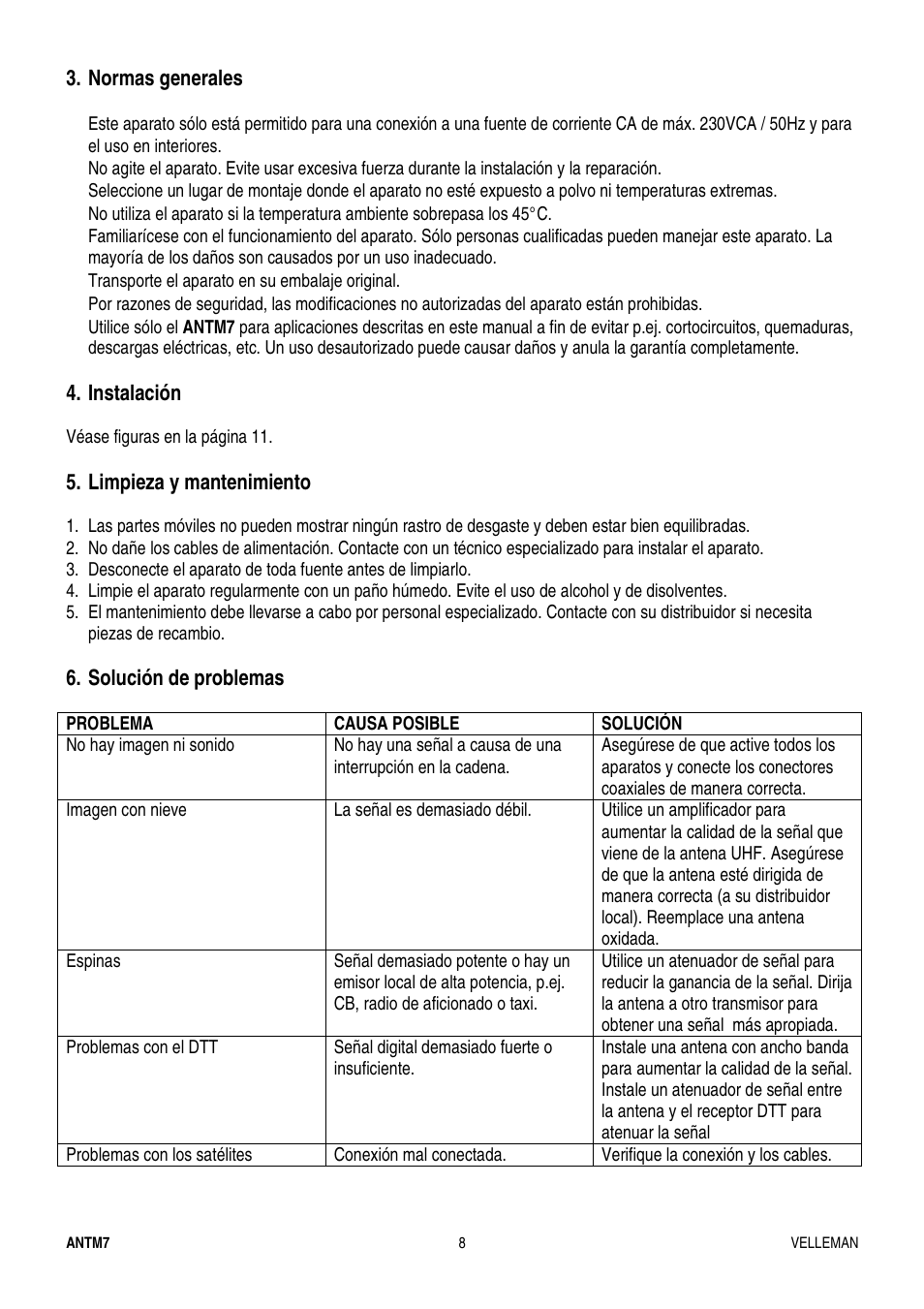 Velleman ANTM7 User Manual | Page 8 / 11