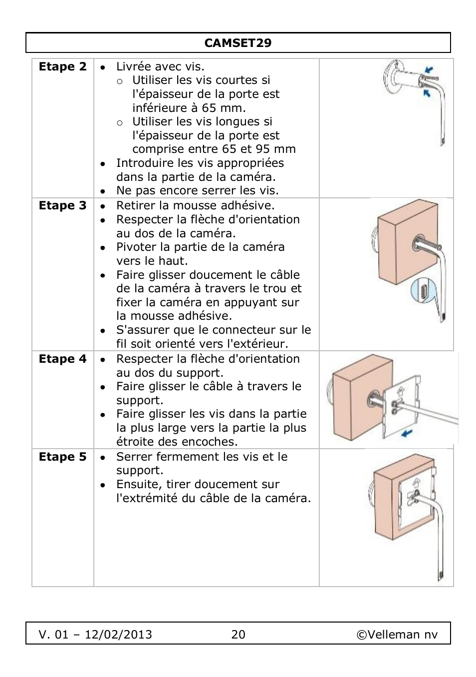 Velleman CAMSET29 User Manual | Page 20 / 54