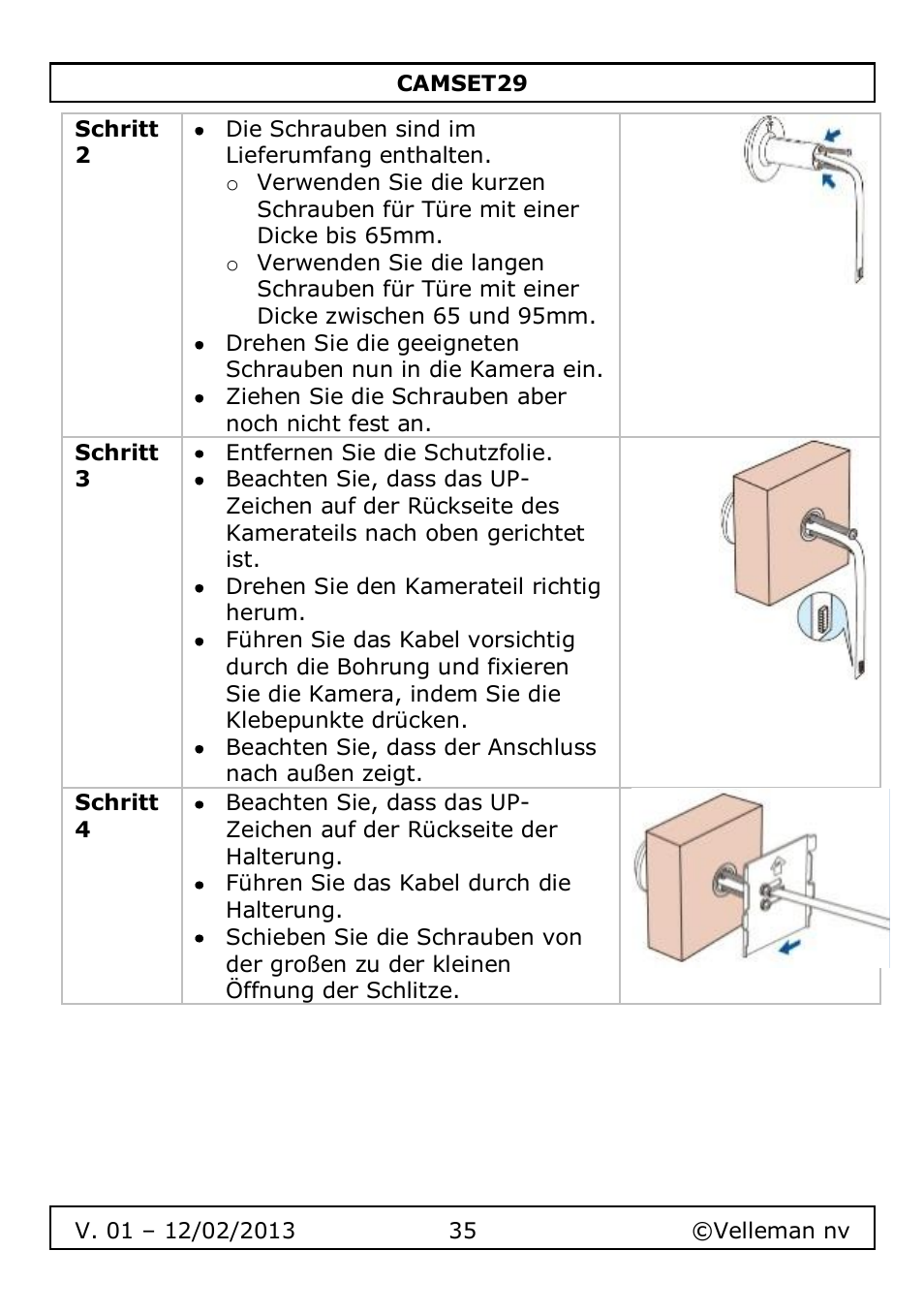 Velleman CAMSET29 User Manual | Page 35 / 54