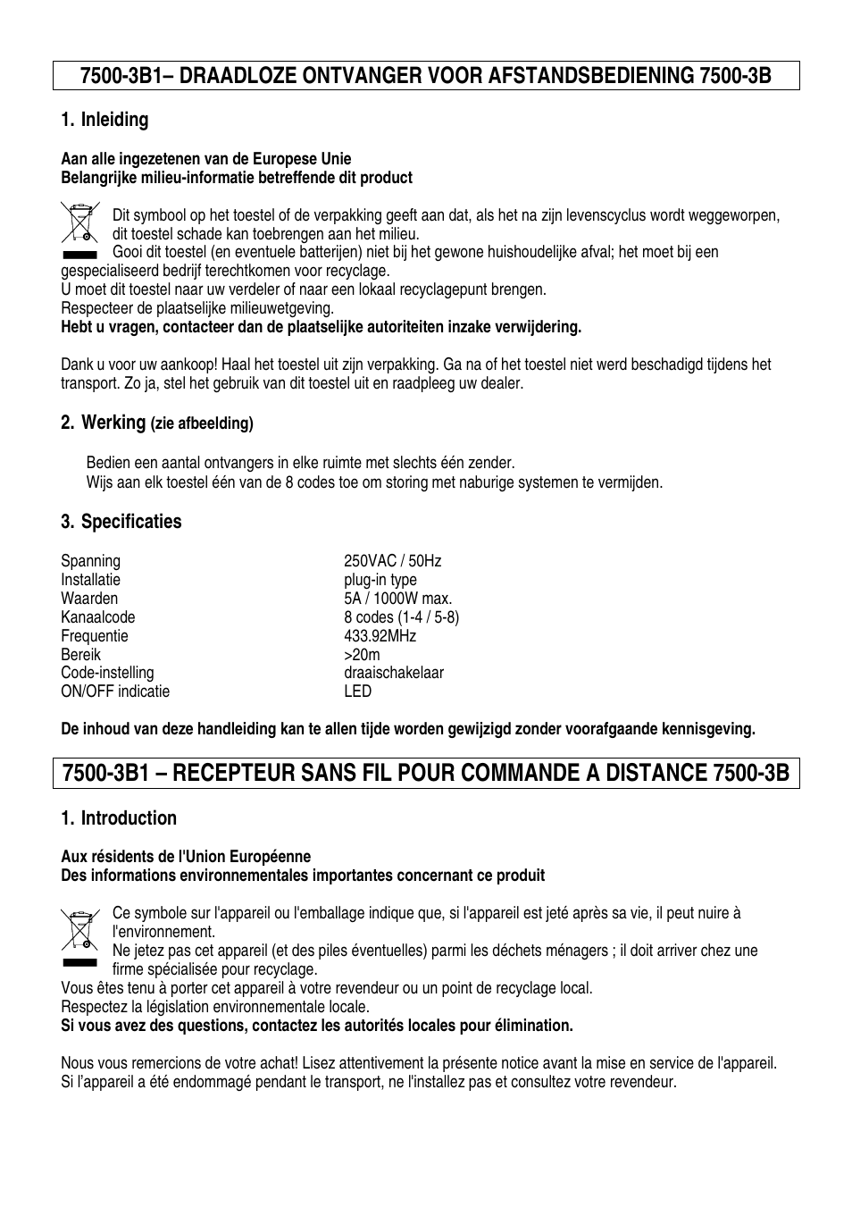 Velleman 7500-3B1 User Manual | Page 2 / 4