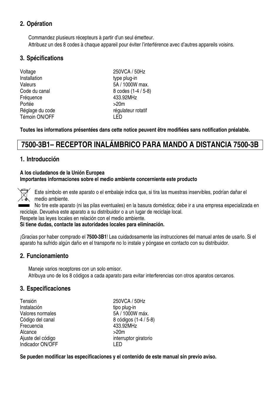 Velleman 7500-3B1 User Manual | Page 3 / 4