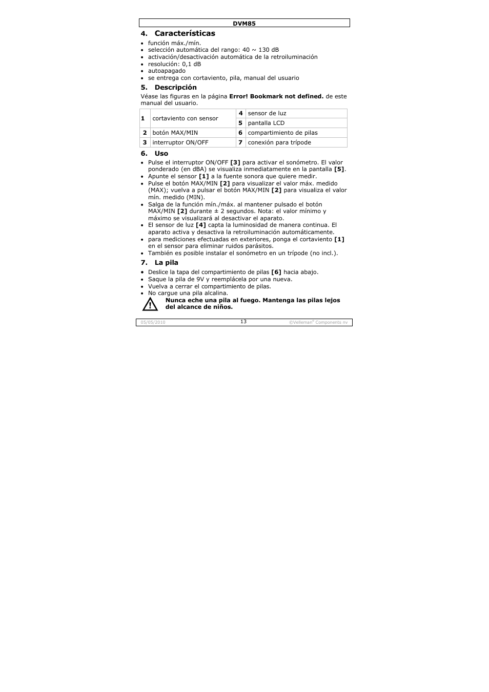 Velleman DVM85 User Manual | Page 13 / 24