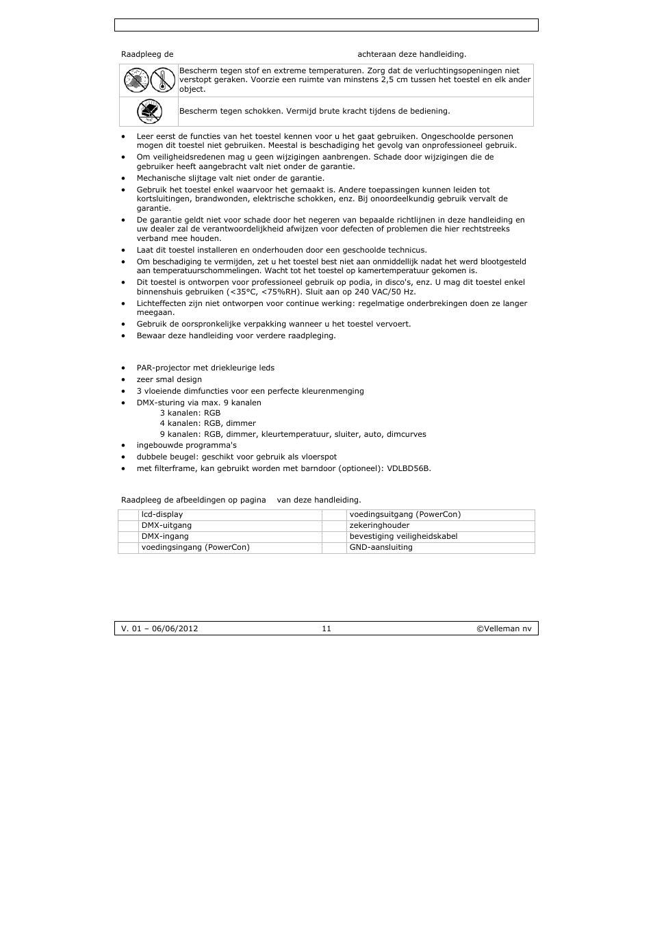 Velleman LX101 User Manual | Page 11 / 39