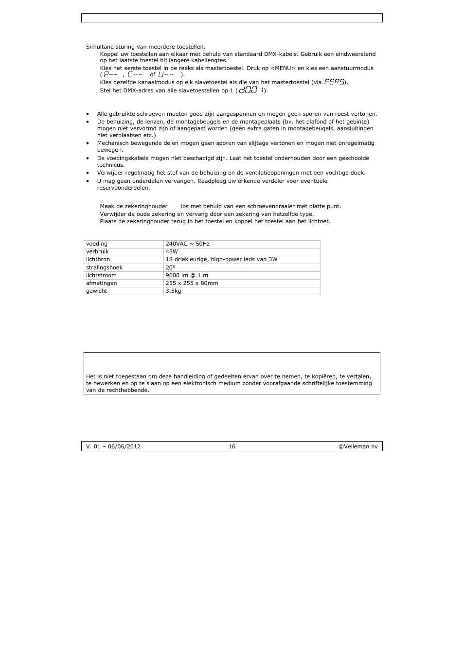 Velleman LX101 User Manual | Page 16 / 39