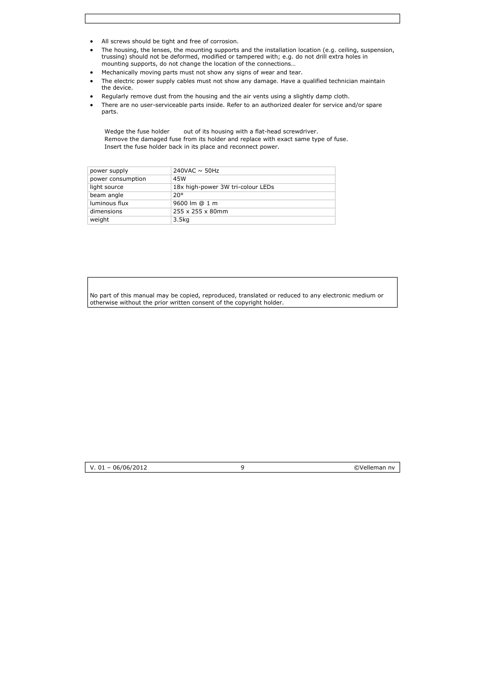 Velleman LX101 User Manual | Page 9 / 39