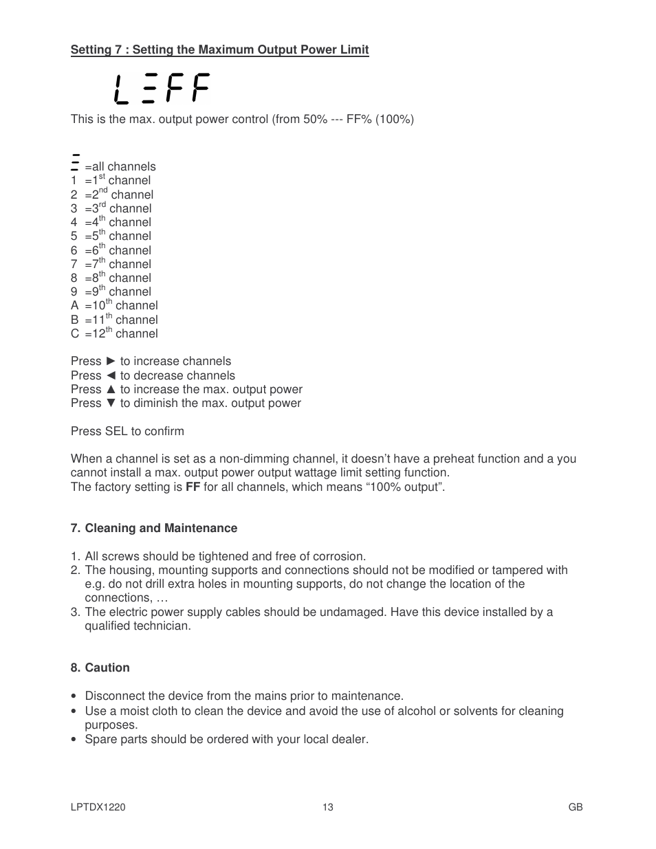 Velleman LPTDX1220 User Manual | Page 13 / 14