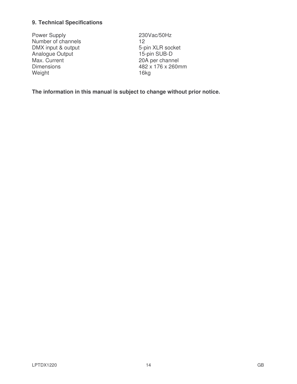 Velleman LPTDX1220 User Manual | Page 14 / 14