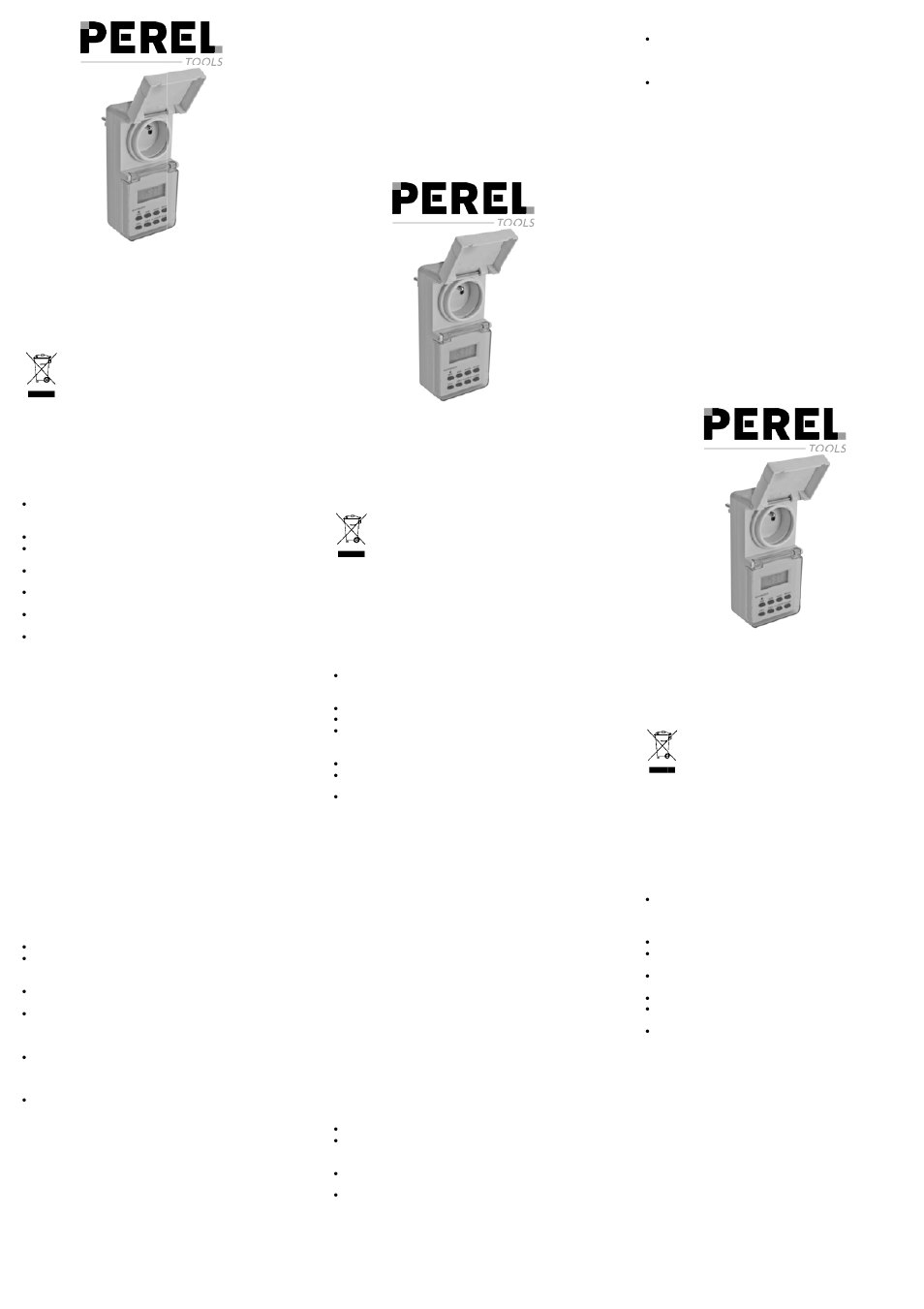 Velleman E305WO User Manual | 4 pages